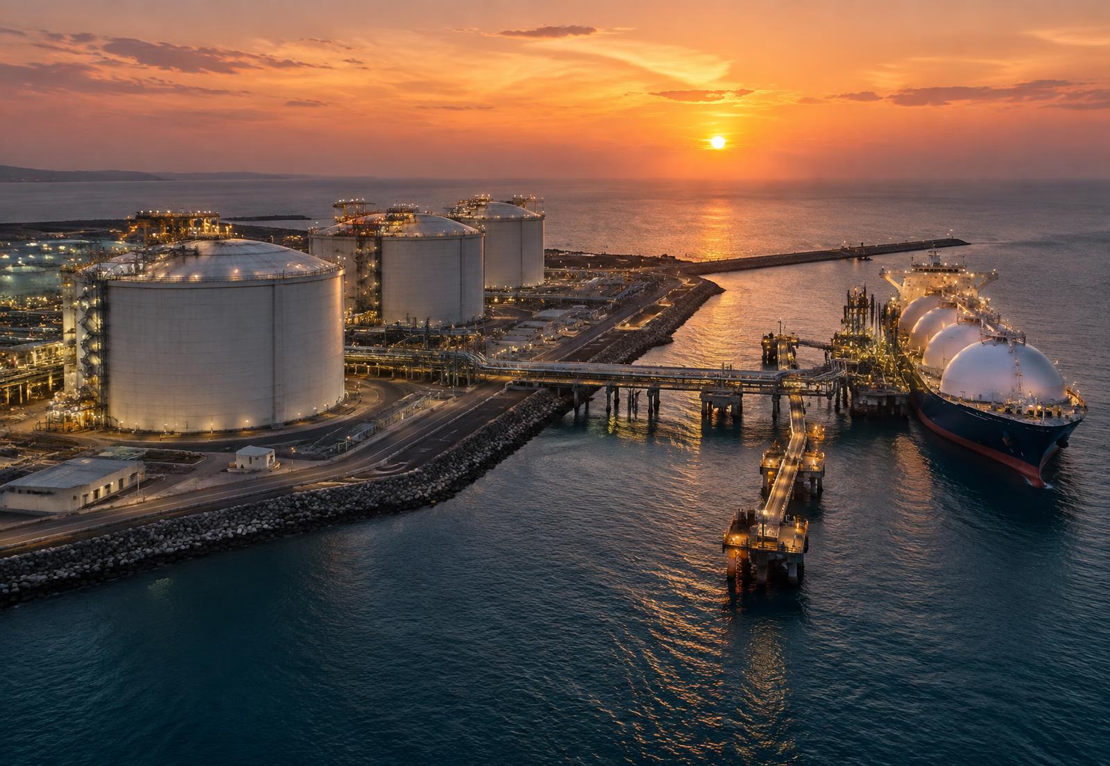 Modern coastal LNG terminal